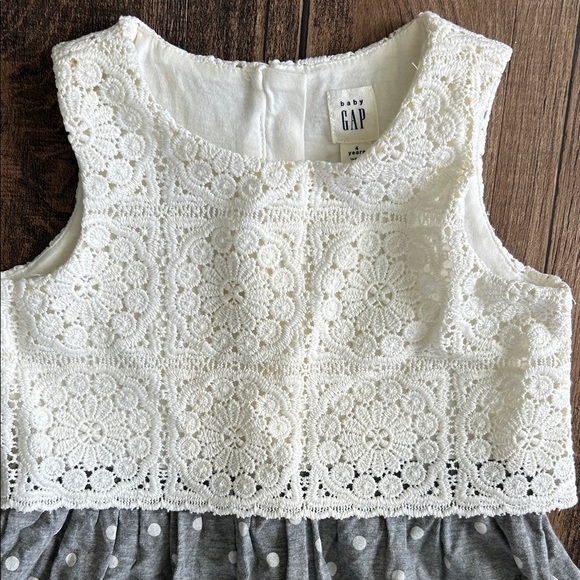 Charming Gray and ivory Kids Dress - Picture 2 of 3